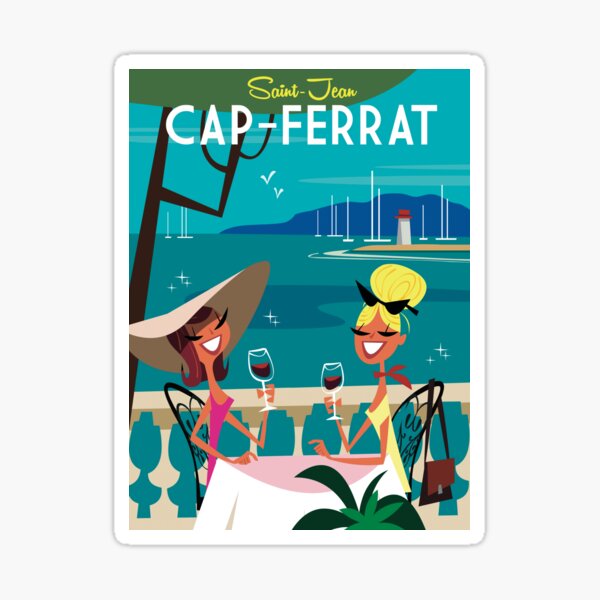 Vista previa del artículo con la obra «Cartel de Saint-Jean-Cap-Ferrat», diseñado y vendido por GAGodel.