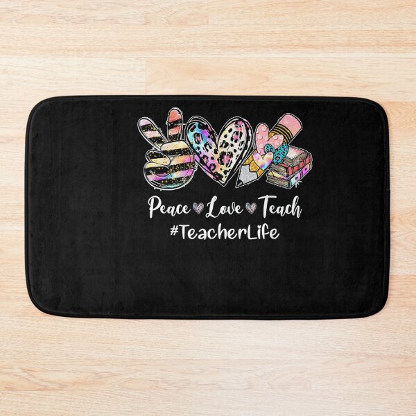 Artikelvorschau, Peace Love Teach Leopard Teacher Life entworfen und verkauft von ginaimorgan98.