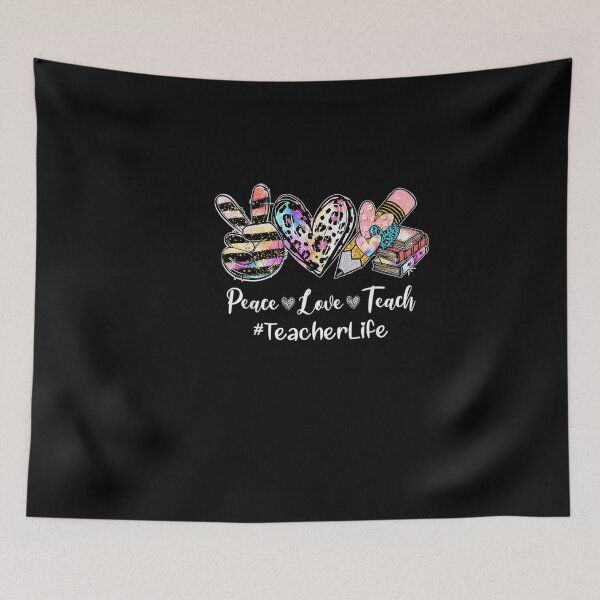 Item preview, Peace Love Teach Leopard Teacher Life designed and sold by ginaimorgan98.