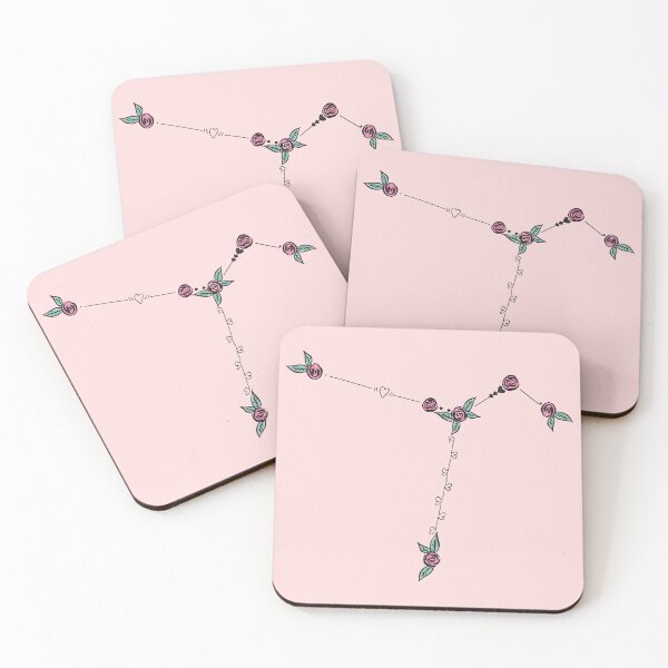 Item preview, Columba (Dove) Constellation Roses and Hearts Doodle designed and sold by EndlessDoodles.