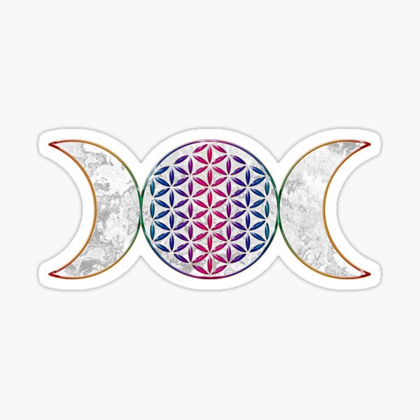 Flower of Life - Holy Goddesses Moon 1 Sticker