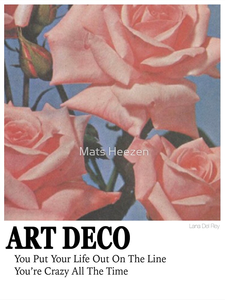 "Lana Del Rey Art Deco Polaroid" Sticker for Sale by KPLDRTS Redbubble