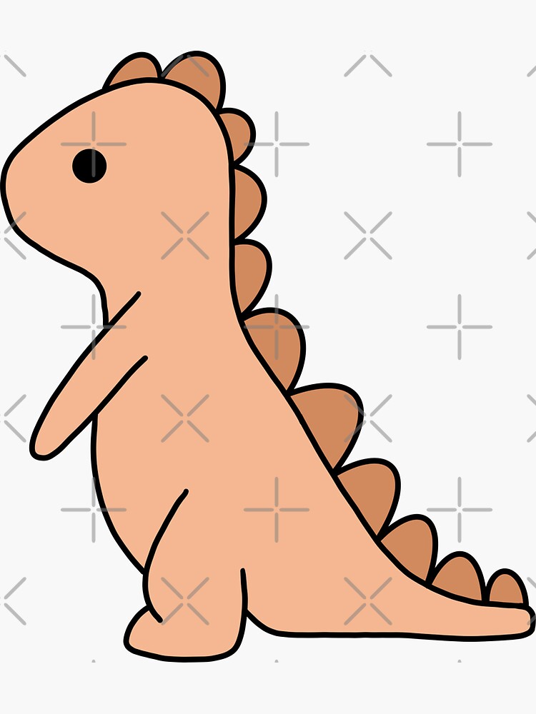 Cute Dinosaur Sticker For Sale By Wave Store Redbubble