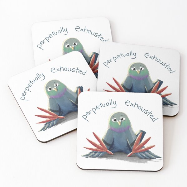 Item preview, The Perpetually Exhausted Pigeon designed and sold by Sasha Stowe.