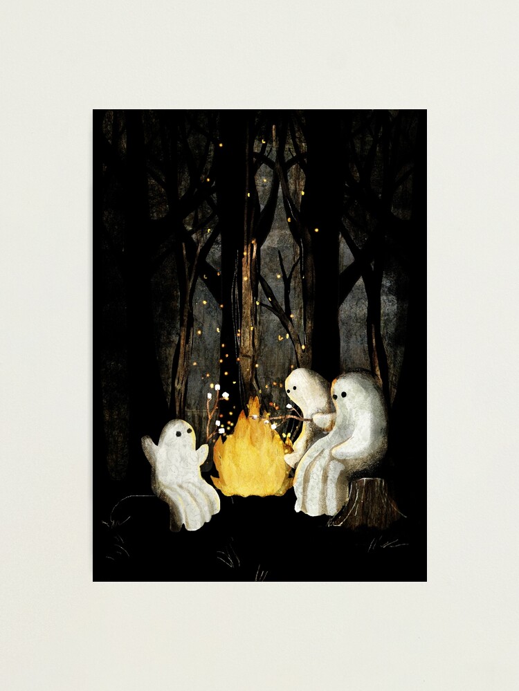 Thumbnail 1 of 3, Photographic Print, Marshmallows and ghost stories designed and sold by katherineblower.