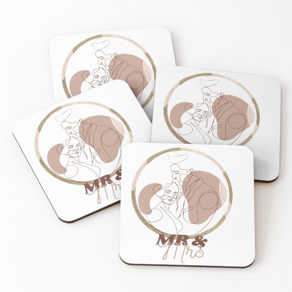 Item preview, Mr & Mrs line-art designed and sold by craftduck.