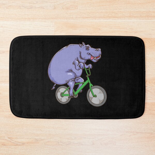 Item preview, Funny Hippo Riding Bicycle Hippopotamus Kids Hippo designed and sold by DSWShirts.