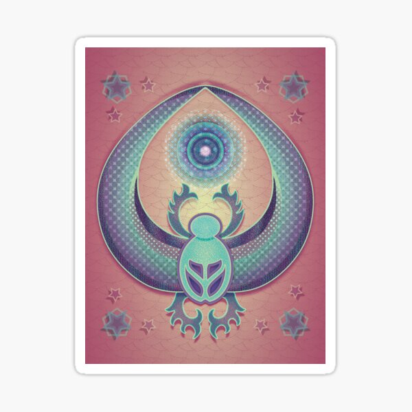 Scarab at Dusk Sticker