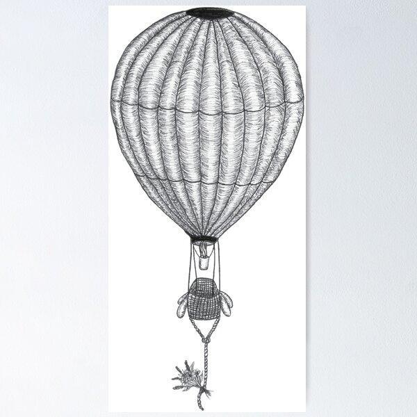 Item preview, 'Air Bouquet' -  Hand Drawn Hot Air Balloon Design designed and sold by TaltalimDesign.