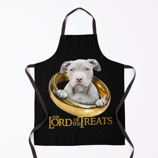 Item preview, Lord of the Treats - Funny white pit bull puppy designed and sold by BrainlabStudios.