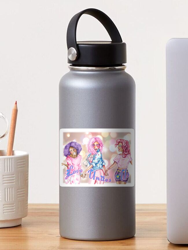 Thumbnail 1 of 3, Sticker, Jem & The Holograms - Love Unites Us designed and sold by JemCon.