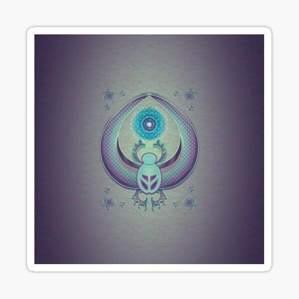 Scarab at Twilight Sticker