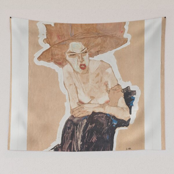Item preview, Portrait of a woman by Egon Schiele designed and sold by Vintage Designs +.