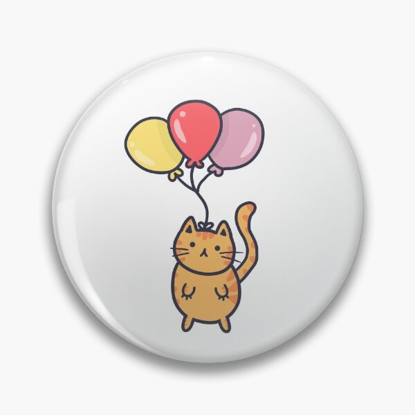 Item preview, cute flying balloon cat designed and sold by moonbean-art.