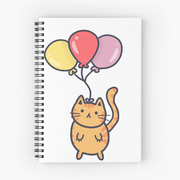Item preview, cute flying balloon cat designed and sold by moonbean-art.