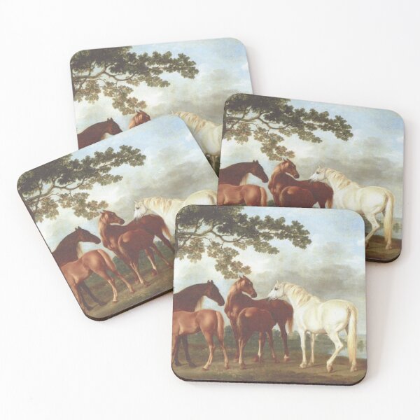 Item preview, Horses in a field by a tree by George Stubbs designed and sold by Vintage Designs +.