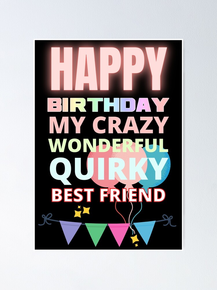 Poster for sale best friend birthday