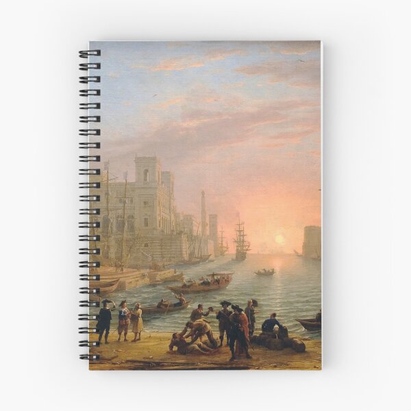 Item preview, Seaport at sunset - Claude Lorrain painting from 1639 designed and sold by Vintage Designs +.