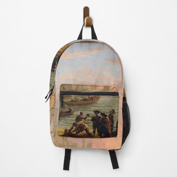 Item preview, Seaport at sunset - Claude Lorrain painting from 1639 designed and sold by Vintage Designs +.