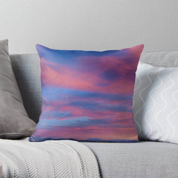 A Beautiful View Of The Sky At Dawn, California United States Throw Pillow