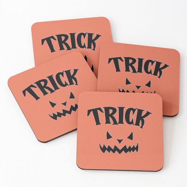 Item preview, Trick - Siblings or Family set - Halloween - trick or treat - Black and orange with a pumpkin face designed and sold by hasbeenz.