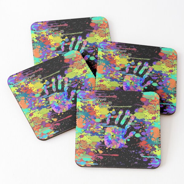 Item preview, Crazy Multicolored Each Other Running Splashes Hand 1 designed and sold by EDDArt.