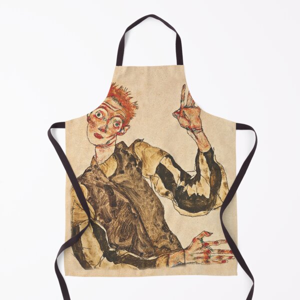 Item preview, Egon Schiele self portrait with striped armlets throw blankets designed and sold by Vintage Designs +.