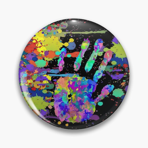 Item preview, Crazy Multicolored Each Other Running Splashes Hand 1 designed and sold by EDDArt.