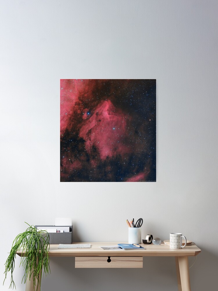 Thumbnail 1 of 3, Poster, Pelican Nebula (LHaRGB) designed and sold by jeffjastro.