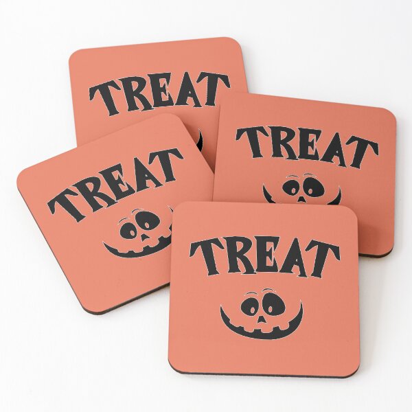 Item preview, Treat - Siblings or Family set - Halloween - trick or treat - Black and orange with a pumpkin face designed and sold by hasbeenz.