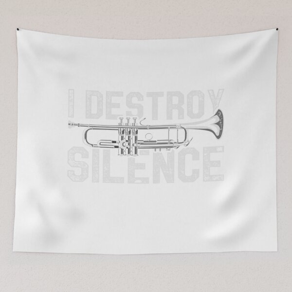 Item preview, Marching Band T-Shirt Musician I Destroy Silence Trumpet Retro Marching Band T-Shirt designed and sold by CreaTeeVityCO.