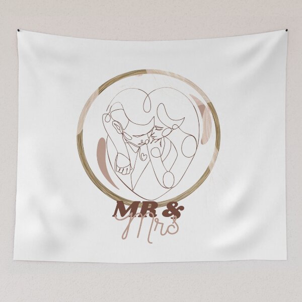 Item preview, Mr & Mrs line-art designed and sold by craftduck.