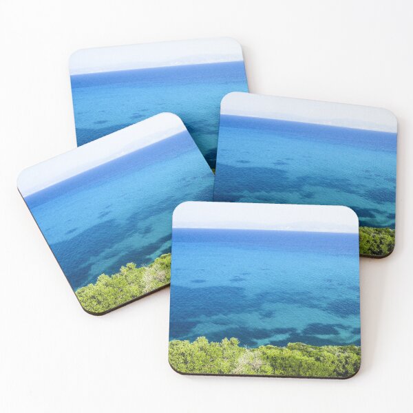 Item preview, Dark Blue Sea and Vibrant Green Flora designed and sold by Joyful Gelbe.