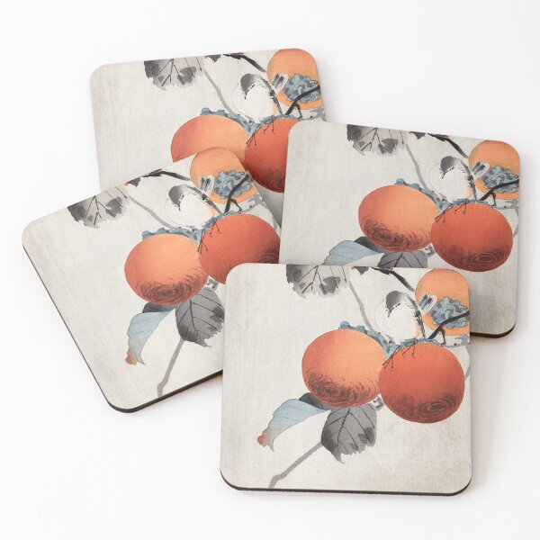 Item preview, Nuthatcher atop Persimmons (ca. 1910) by Ohara Koson designed and sold by Priya Mishra.