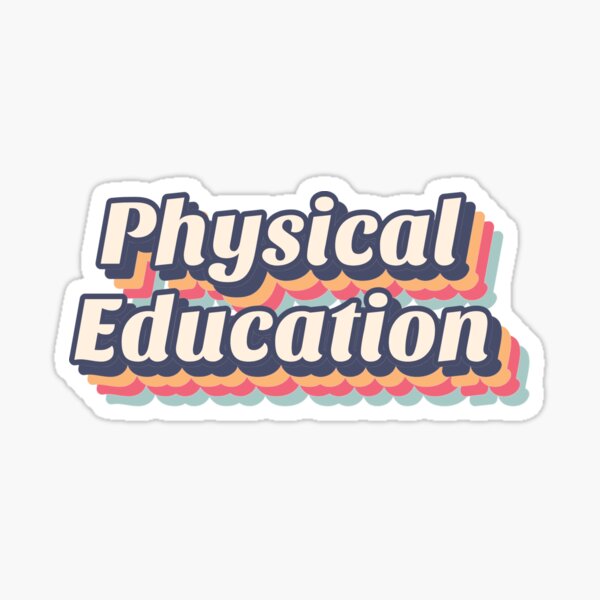 Retro Physical Education Teacher Sticker
