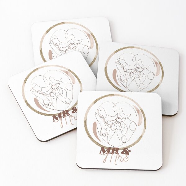 Item preview, Mr & Mrs line-art designed and sold by craftduck.