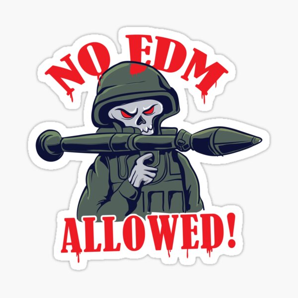Artikel-Vorschau von Kein Edm erlaubt! (Basshead Soldier Remix), designt und verkauft von WULFLAND ARTS.