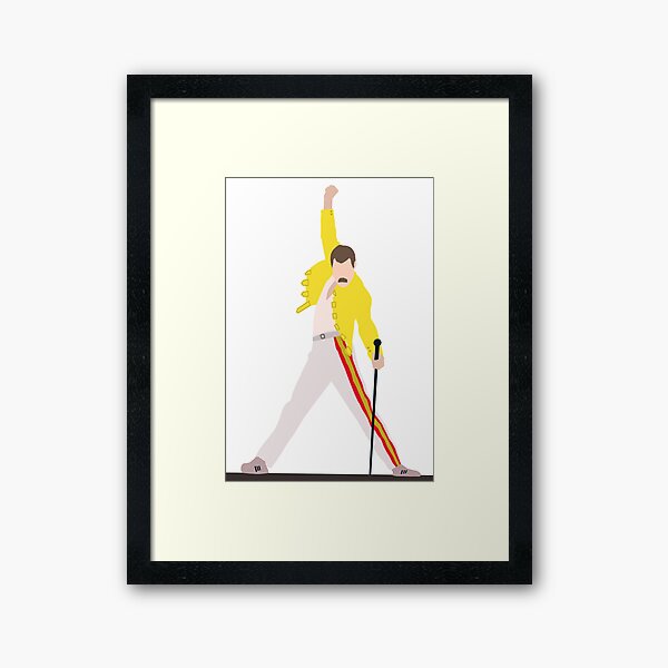 Freddie Mercury Live Aid 1985 Framed Art Print