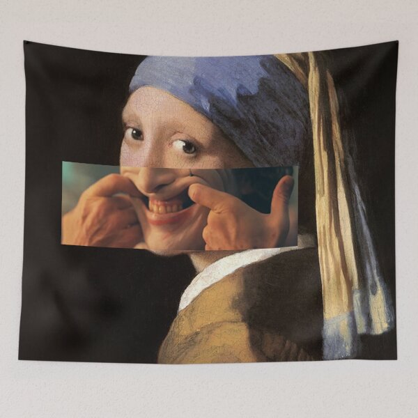 Item preview,  Girl with a Pearl Earring Smile like Joker - Fan Art designed and sold by jmkcreative.