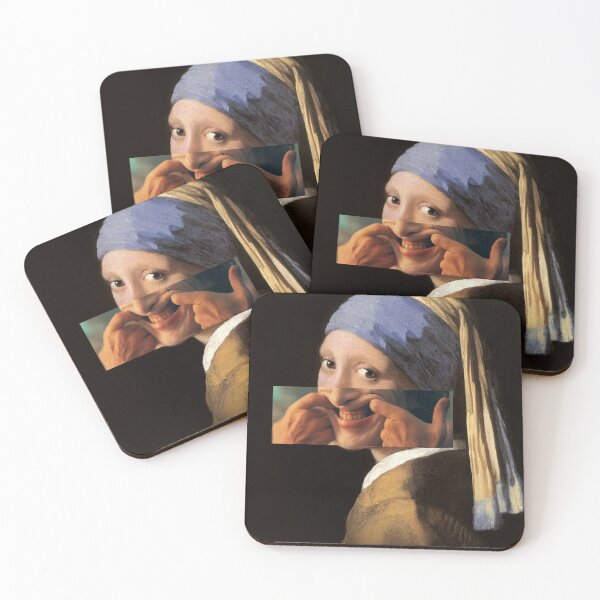 Item preview,  Girl with a Pearl Earring Smile like Joker - Fan Art designed and sold by jmkcreative.