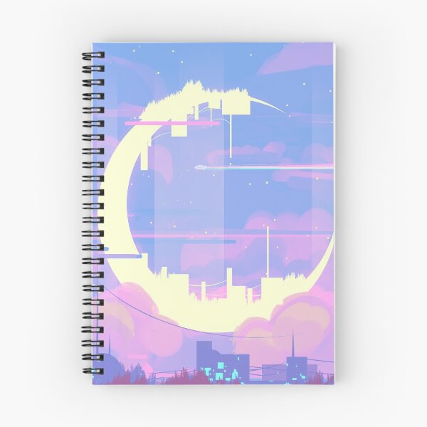 Item preview, Aesthetic moon city with trees and pretty clouds designed and sold by Argodeon.