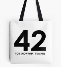 The meaning of life, the universe and everything Tote Bag