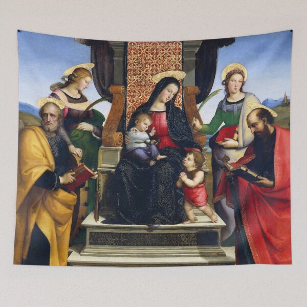 Item preview, Raphael artist, Madonna and Child Enthroned with Saints designed and sold by Artysannie.