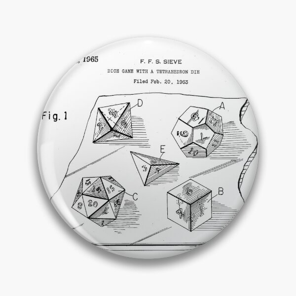 Item preview, RPG - Polyhedral Dice Patent F F S Sieve designed and sold by Pseudodrake Shoppe.