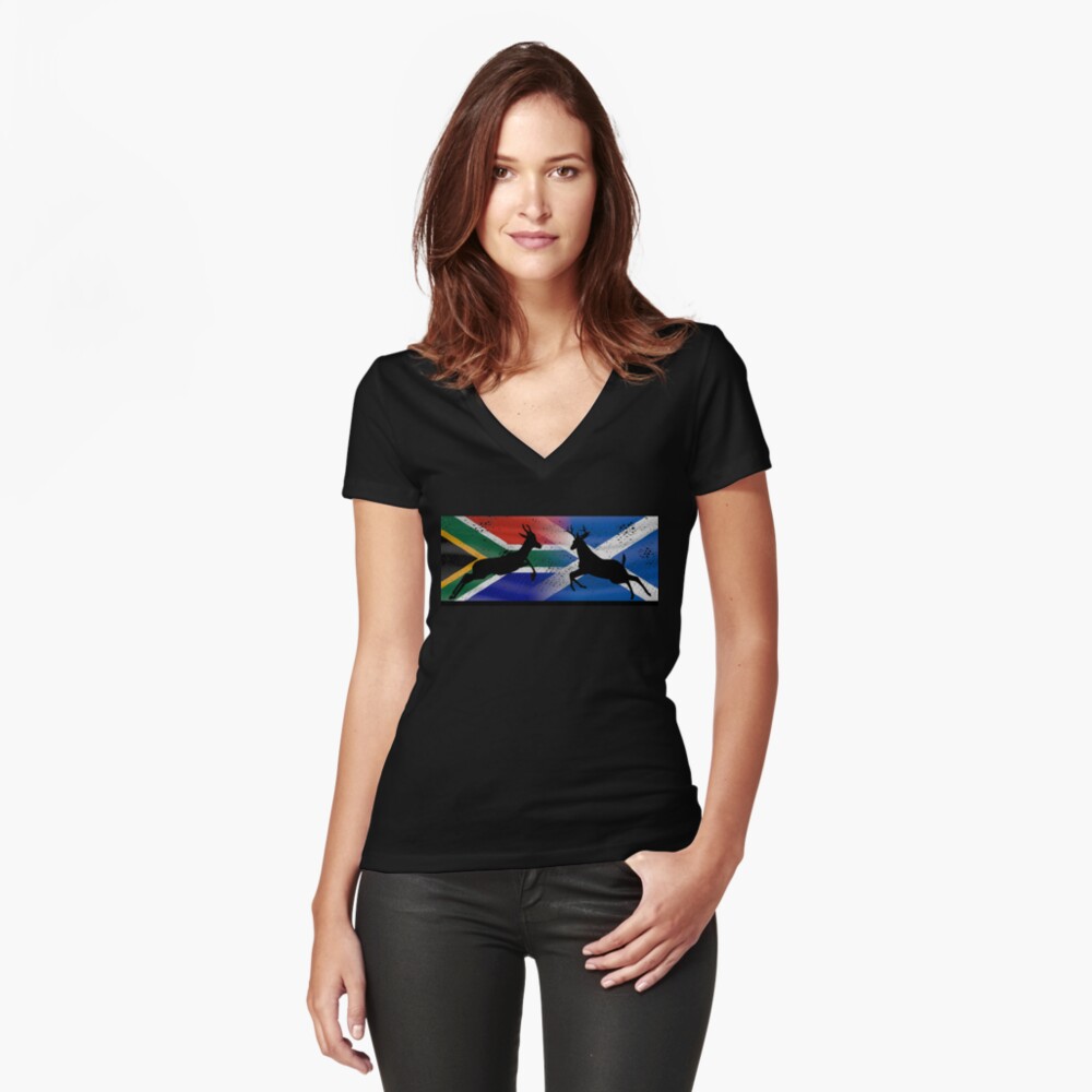 Item preview, Fitted V-Neck T-Shirt designed and sold by SolidEarthArt.