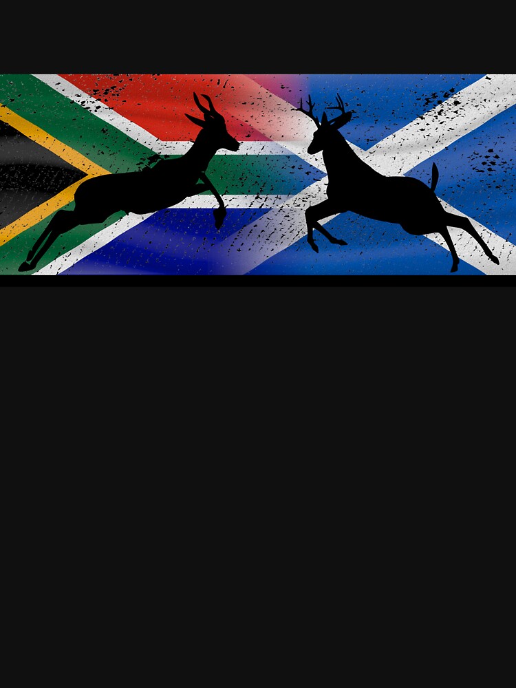 Thumbnail 3 of 3, Relaxed Fit T-Shirt, South Africa Scotland deer (DISTRESSED) designed and sold by SolidEarthArt.