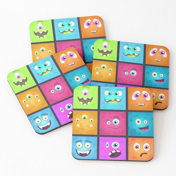 Item preview, Funny Halloween Monster Faces designed and sold by urban-color.