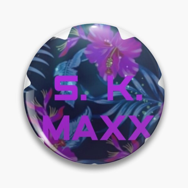 Item preview, Geometric abstract pattern with colored lpurple flowers designed and sold by SKMAXX.