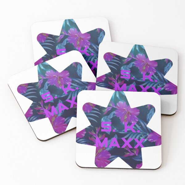 Item preview, Geometric abstract pattern with colored lpurple flowers designed and sold by SKMAXX.