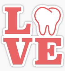 Dental Themed Love With Molar Sticker